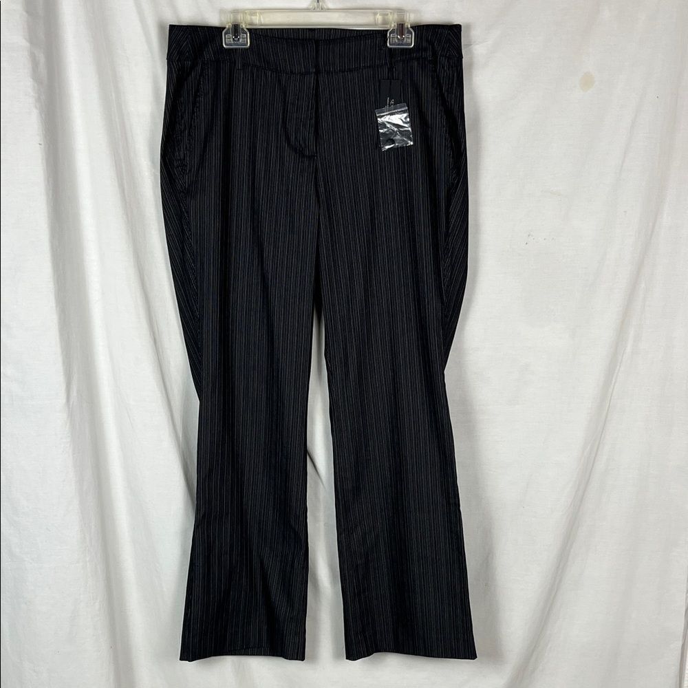 NWT Lane Bryant The Lena Bootcut Black Pinstripe Slacks